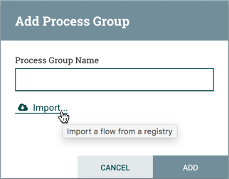 Import Process Group
