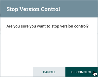 Stop Version Control Dialog