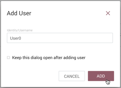 New User Dialog