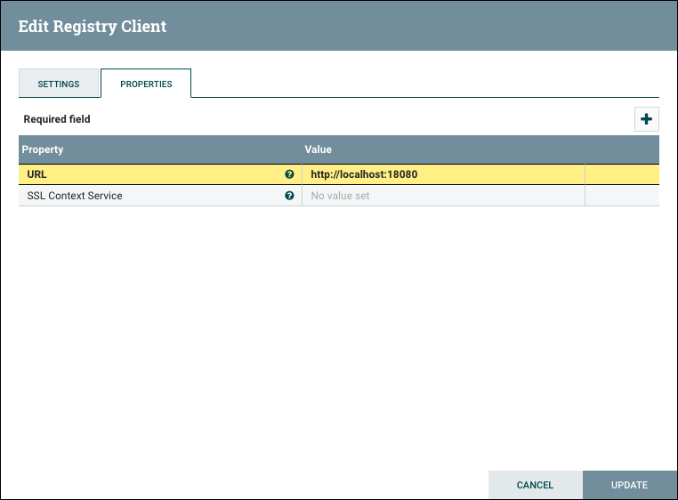 Configure Registry Client Properties