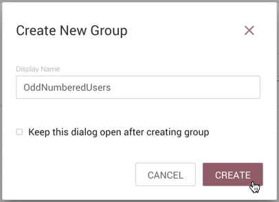 Create New Group Dialog