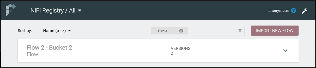 Flows Filter By Name