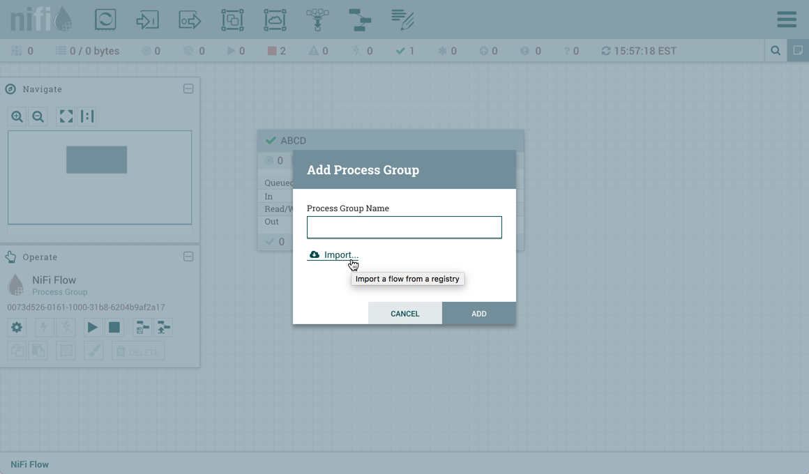 Import Flow From Registry