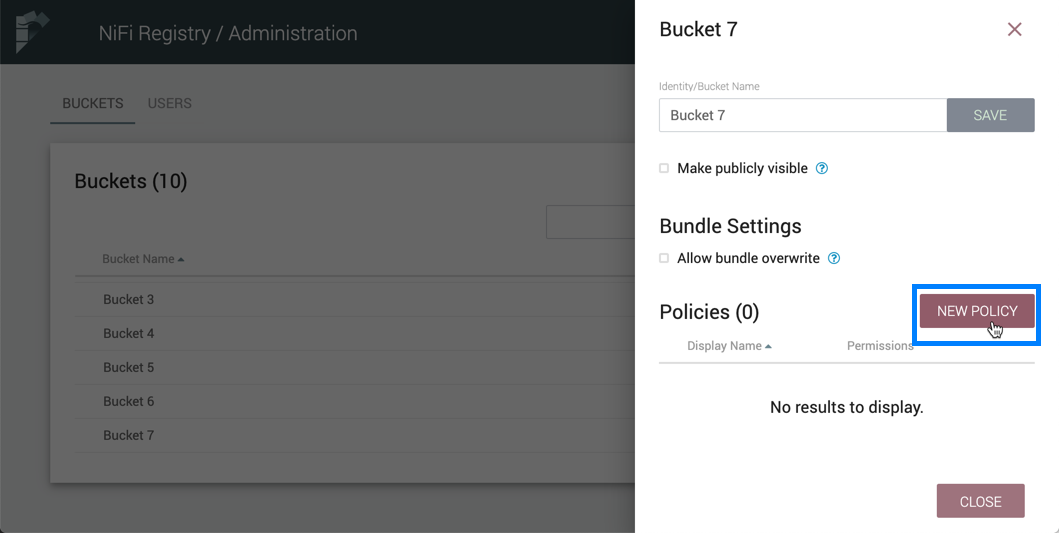 Create New Bucket Policy