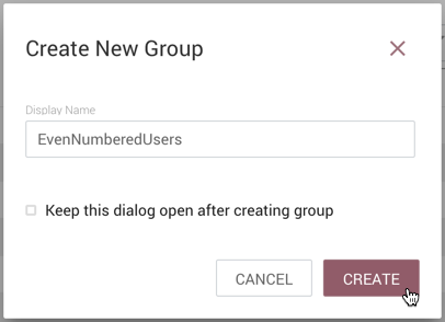 Create New Group Dialog