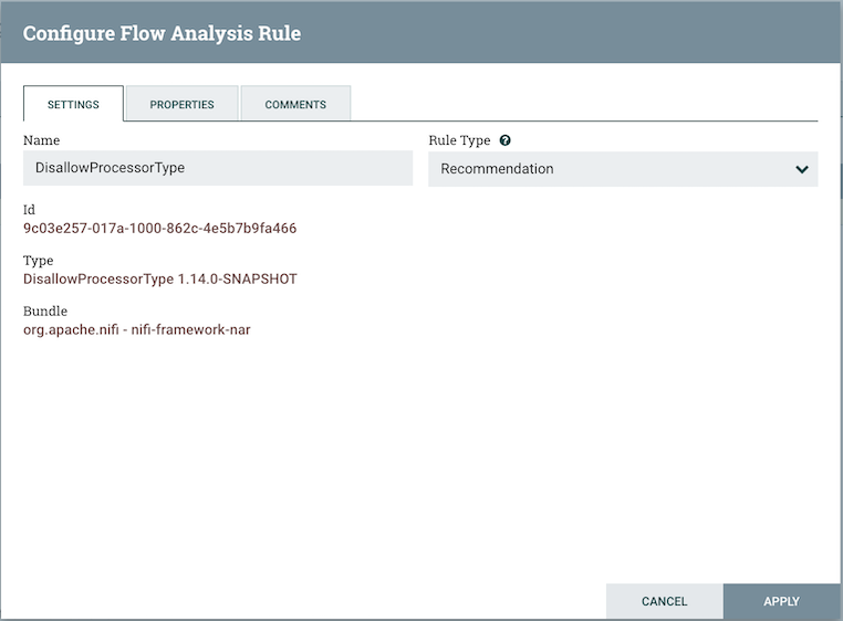 Configure Flow Analysis Rule Settings