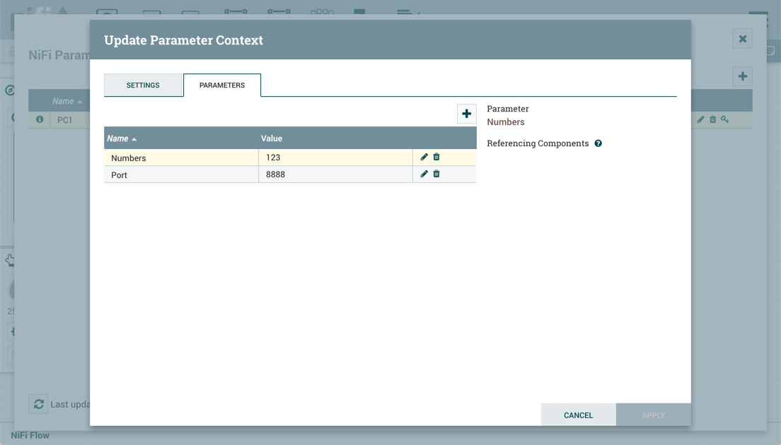 NiFi PC1 Parameters